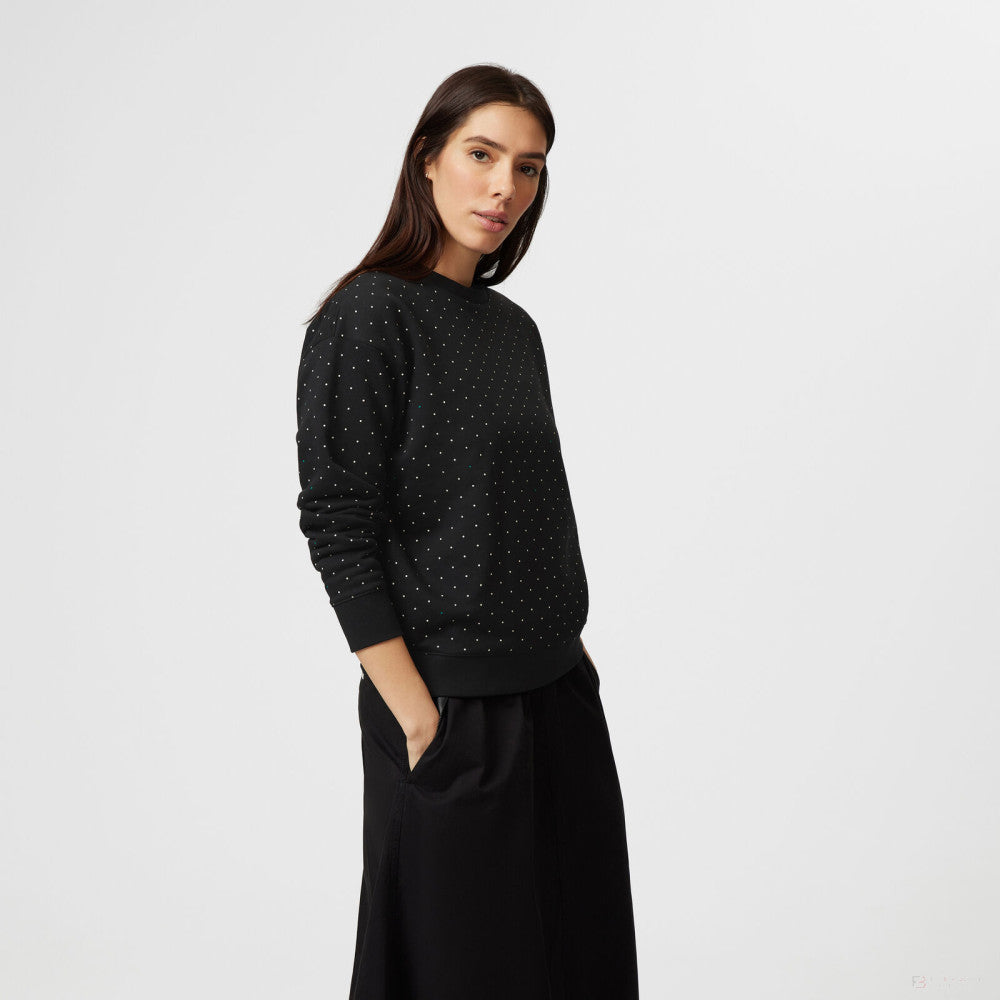 Mercedes sweatshirt, polka dot, women, black - FansBRANDS®