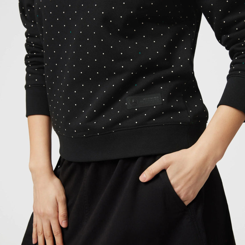 Mercedes sweatshirt, polka dot, women, black - FansBRANDS®