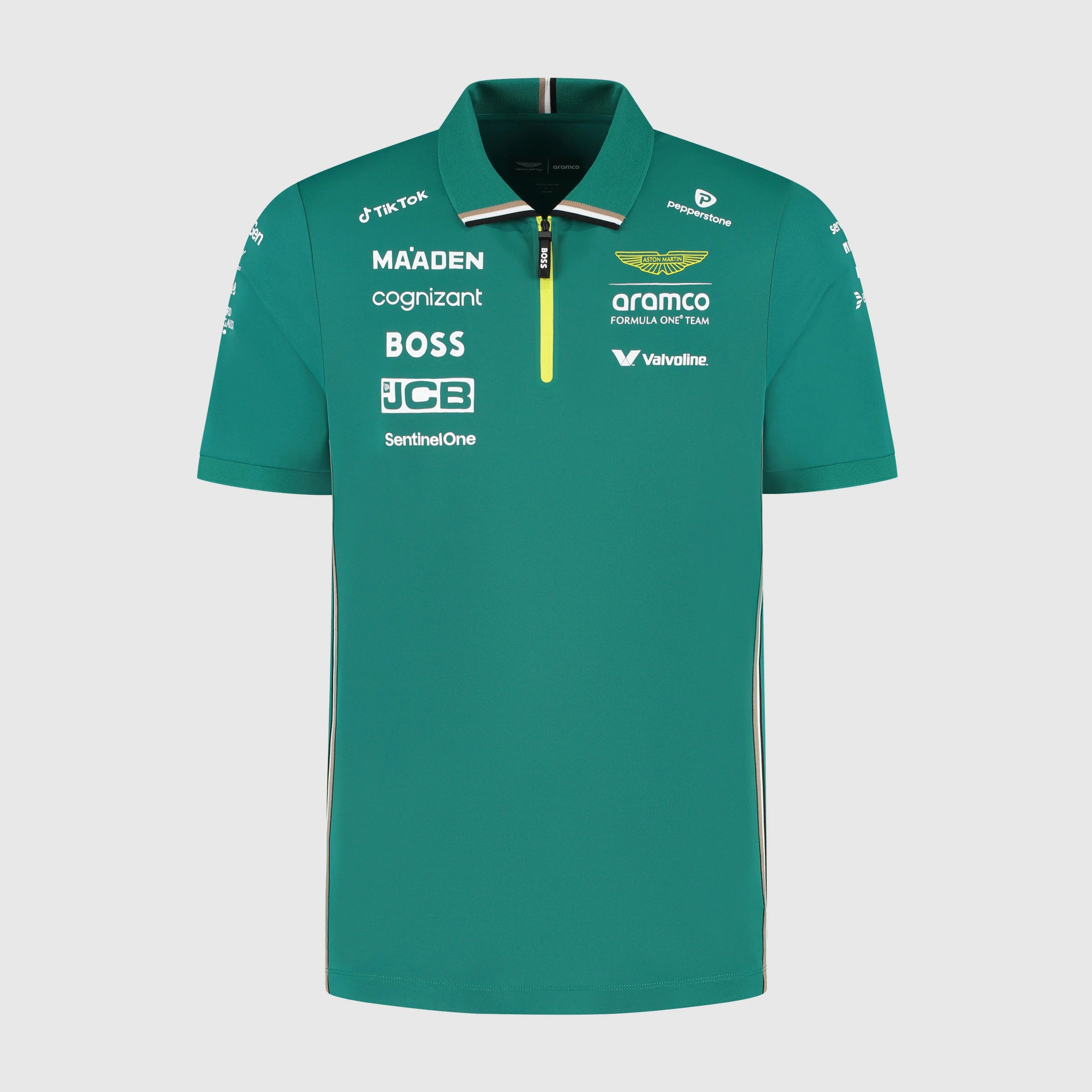 Aston Martin AMF1, Team, Poloshirt, Grün 🔥