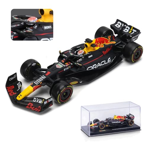 Red Bull Racing RB19 Automodell, bburago, 1:43, Max Verstappen #1, Acrylbox, 2023