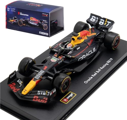 Red Bull Racing RB19 Automodell, bburago, 1:43, Max Verstappen #1, Acrylbox, 2023