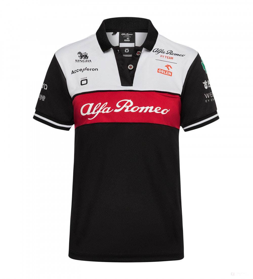 Alfa Romeo Womens Team Polo, čierna, 2022 - FansBRANDS®