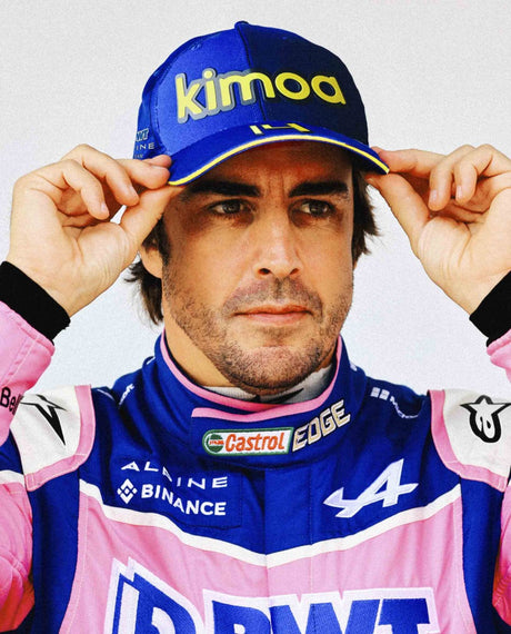 Alpská bejzbalová čiapka, Fernando Alonso Kimoa GP Španielska, modrá, 2022 - FansBRANDS®