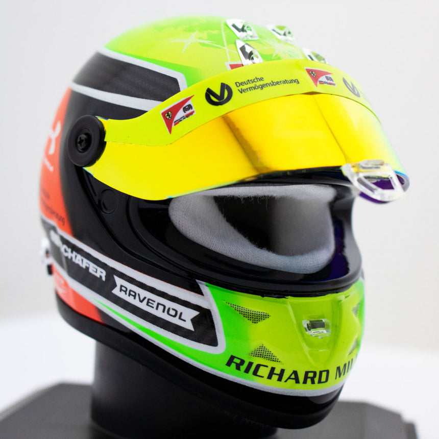 Mini prilba Mick Schumacher, mierka 1:4, zelená, 2020 - FansBRANDS®