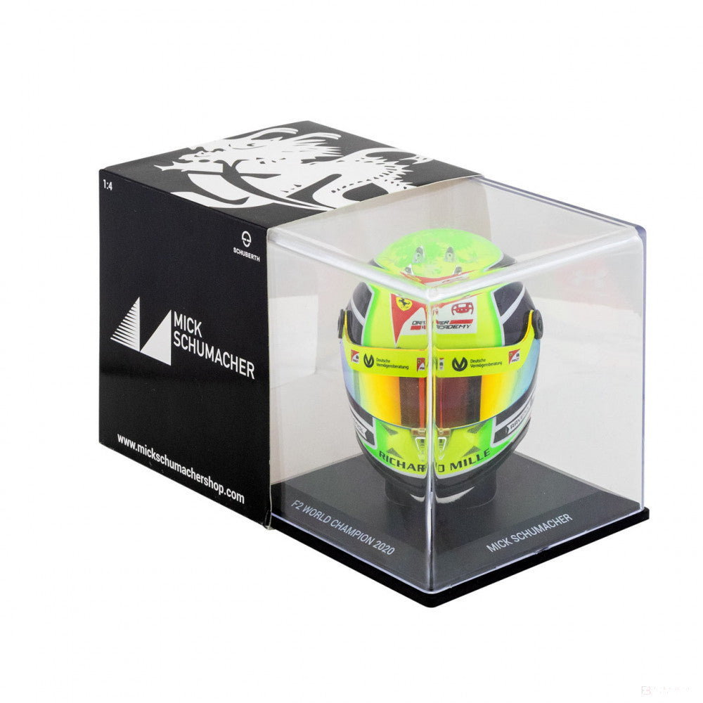 Mini prilba Mick Schumacher, mierka 1:4, zelená, 2020 - FansBRANDS®