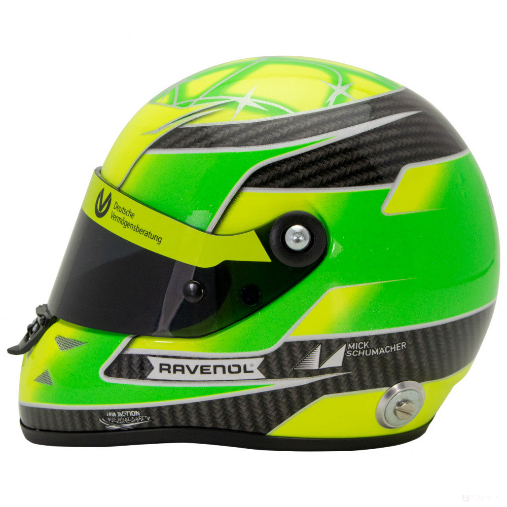 Mini prilba Mick Schumacher, mierka 1:2, zelená, 2018 - FansBRANDS®