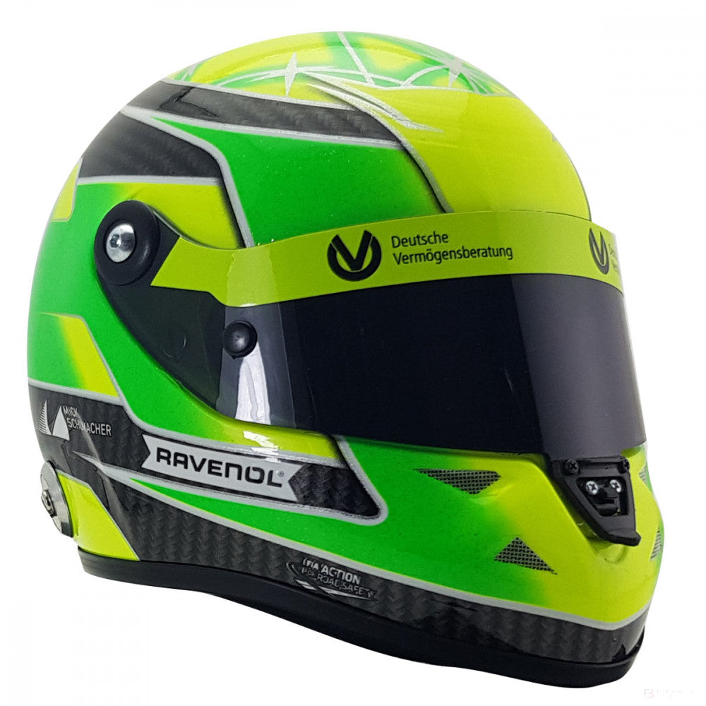 Mini prilba Mick Schumacher, mierka 1:2, zelená, 2018 - FansBRANDS®