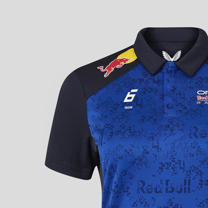 Red Bull poló tričko, tím Isack Hadjar, dámske, modré