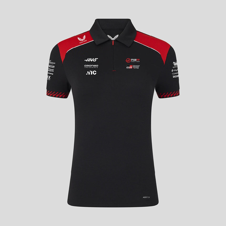 Haas F1 polo tričko, dámske, čierne