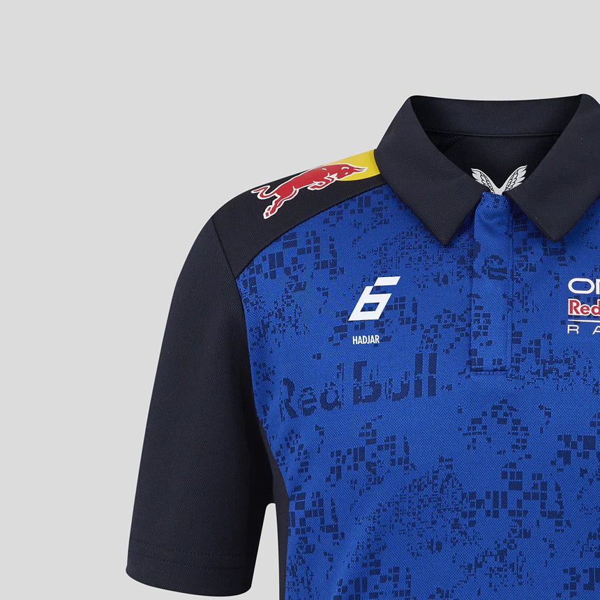 Red Bull polo pre deti, tím Isack Hadjar, modrá