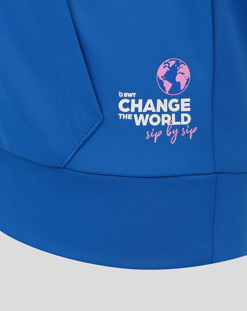 Alpine detská mikina s plným zipsom, tímová, modrá