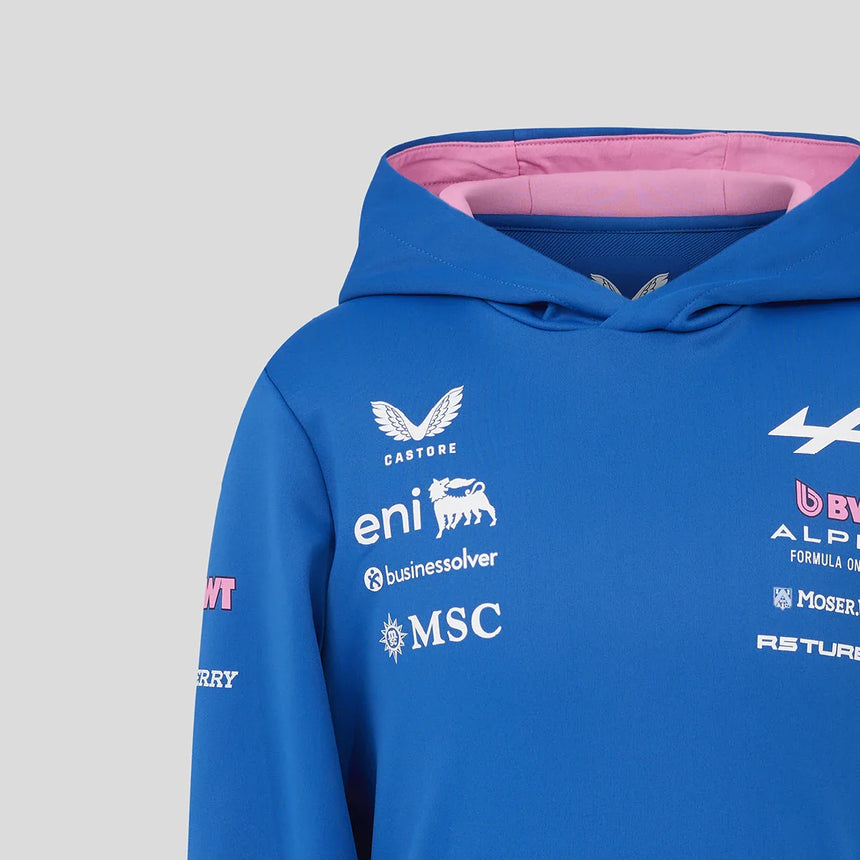 Alpine mikina s kapucňou pre deti, tím, modrá