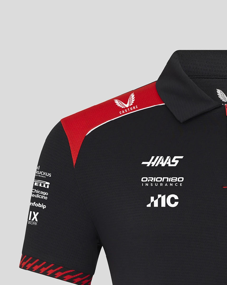 Haas F1 polo, tím, čierna
