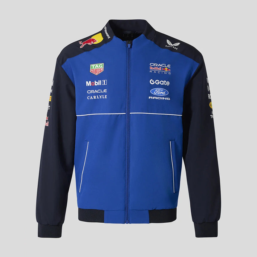Red Bull bunda typu bomber, tím, modrá