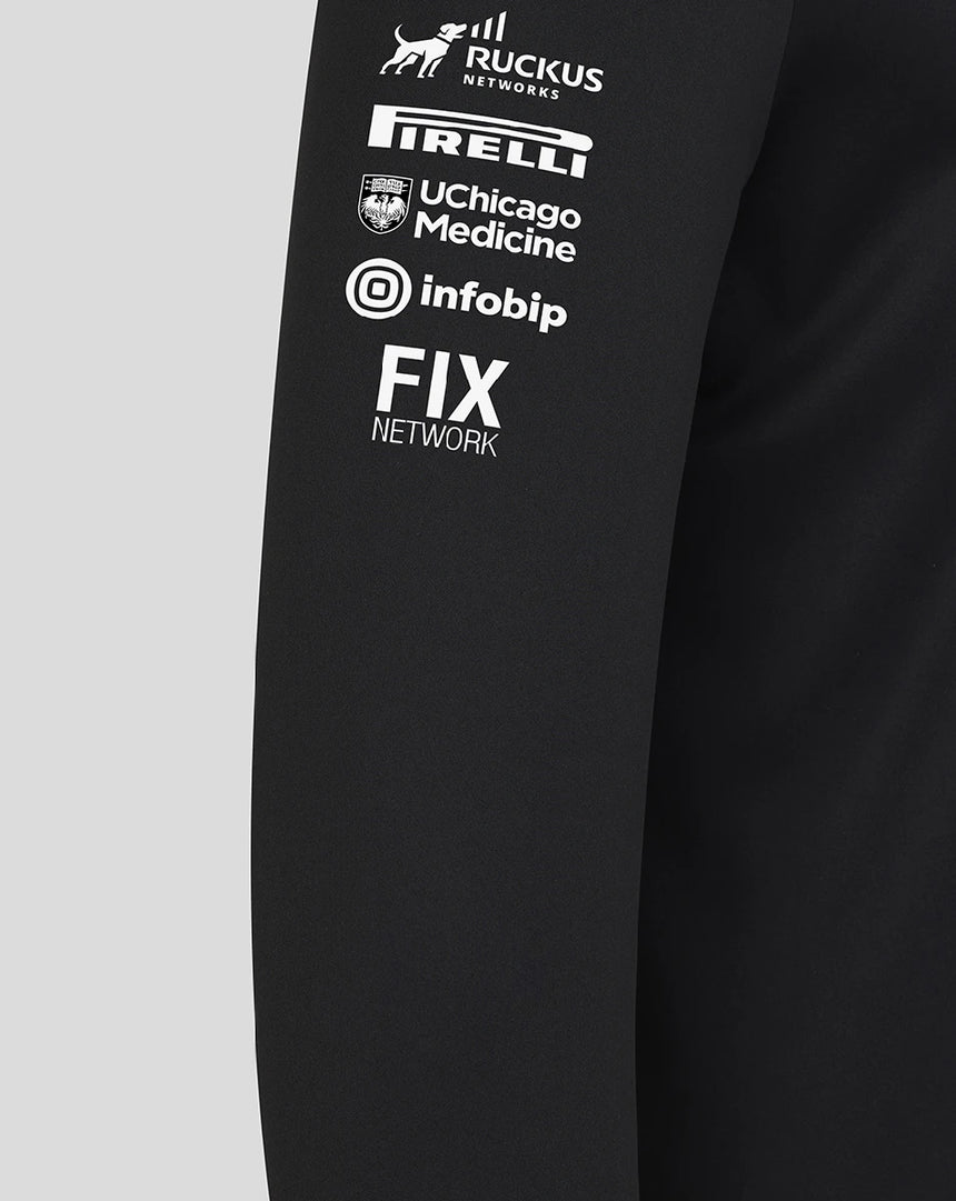 Haas F1 mikina s polozipsom, tím, čierna