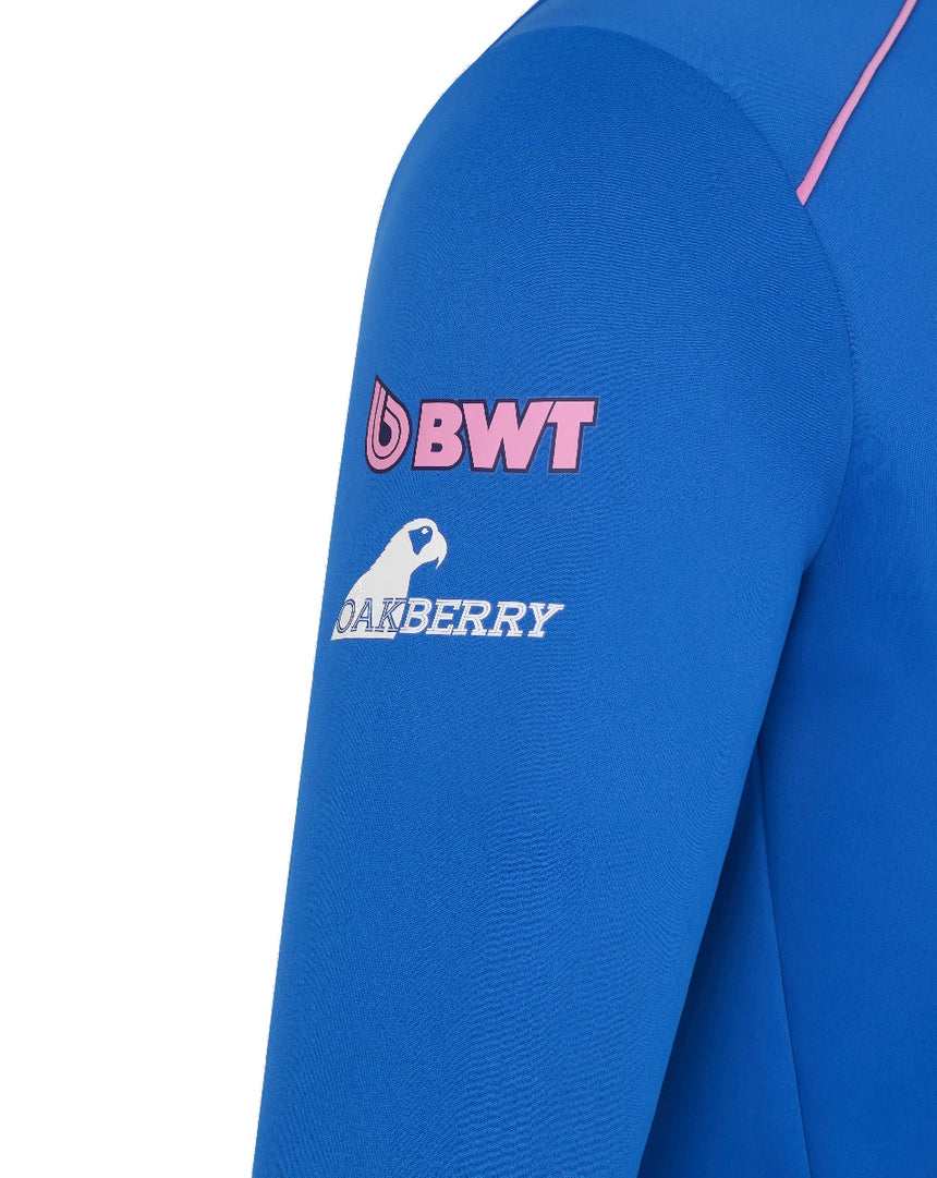 Alpine mikina s 1/4 zipsom, tímová, modrá