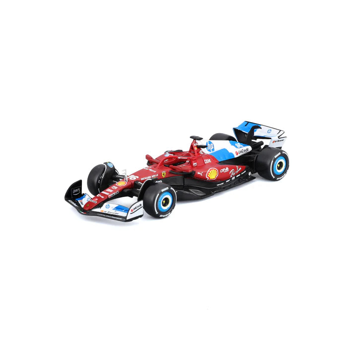 Ferrari model auta, SF25, bburago, #16 Charles Leclerc, Miami, červená