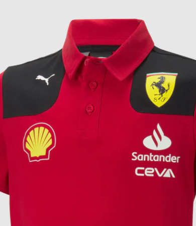 Ferrari T-Shirt mit Kragen, Puma, Team, Kinder, Rot, 2023