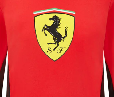 Detský sveter Ferrari, štít, červený, 2021