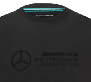 Tričko Mercedes, Stealth veľké logo, čierne, 2022