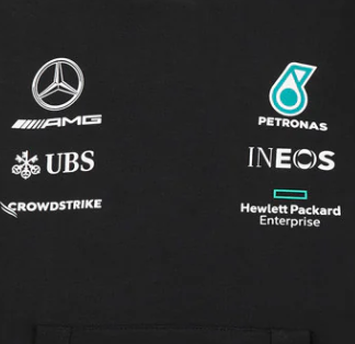 Mercedes Kinder Hoodie, Team, Schwarz, 2022