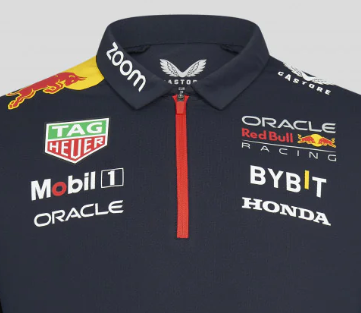 Red Bull Racing tričko s golierom, Tím, Modrá, 2023