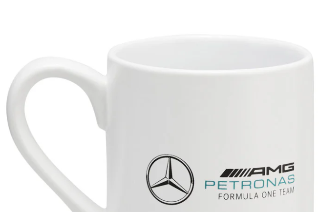 Mercedes Tasse, Teamlogo, 300 ml, weiß, 2022