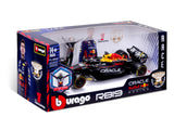 Modelové auto Red Bull Racing, BBurago, Max Verstappen, číslo 1, 1:24, RB19, s pilotom