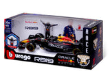 Modelové auto Red Bull Racing, BBurago, Max Verstappen, číslo 1, 1:24, RB19, s pilotom