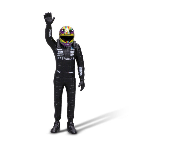 Mercedes modelové auto, BBurago, Lewis Hamilton, #44, 1:24, W14 E, s pilotom