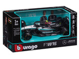 Mercedes modelové auto, Bburago, Lewis Hamilton, č. 44, 1:43, F1W15