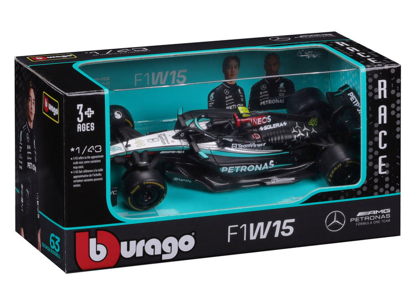 Mercedes modelové auto, Bburago, Lewis Hamilton, č. 44, 1:43, F1W15