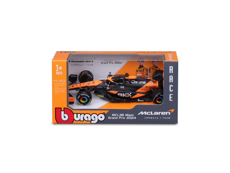 McLaren modelové auto, bburago, Oscar Piastri, 1:43, #4, MCL38