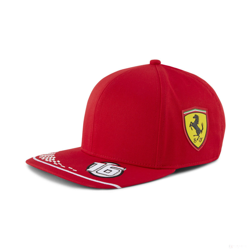 Čiapka Ferrari Flatbrim, Puma Charles Leclerc, Dieťa, červená, 2020