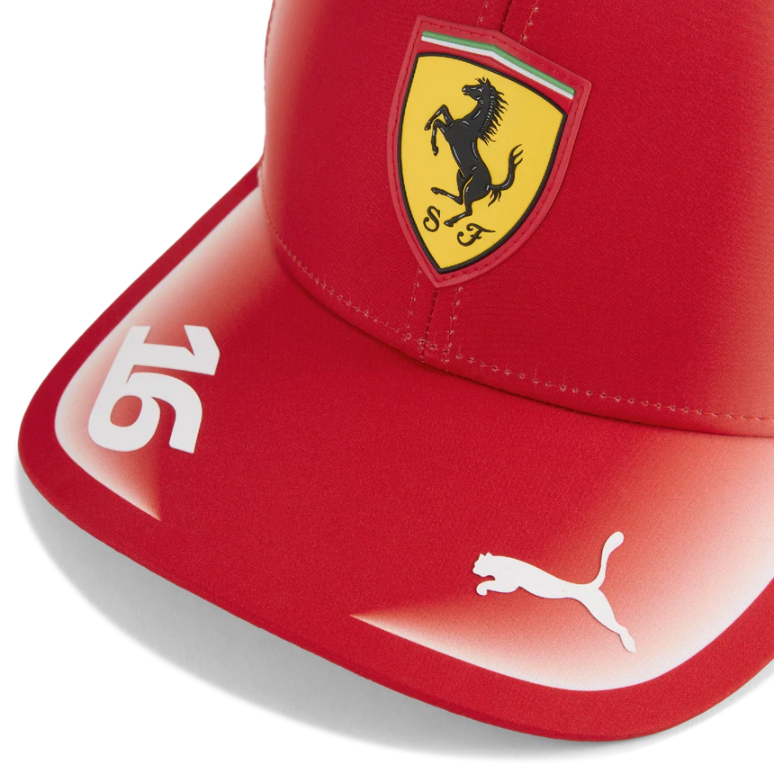 Šiltovka Ferrari, tím, Charles Leclerc, Puma, červená