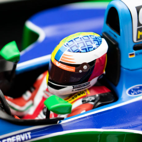 Model auta Mick Schumacher, Benetton Ford B194 Demo Run Belgium GP 2017, mierka 1:18, modrá, 2017