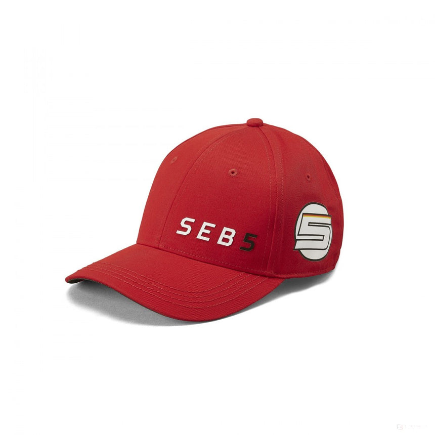 Baseballová čiapka Ferrari, Sebastian Vettel SEB5, pre dospelých, červená, 2019 - FansBRANDS®