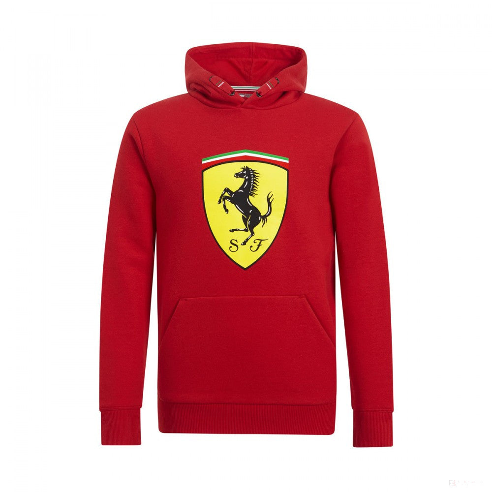 Detská mikina Ferrari s kapucňou Scudetto, červená, 2019 - FansBRANDS®