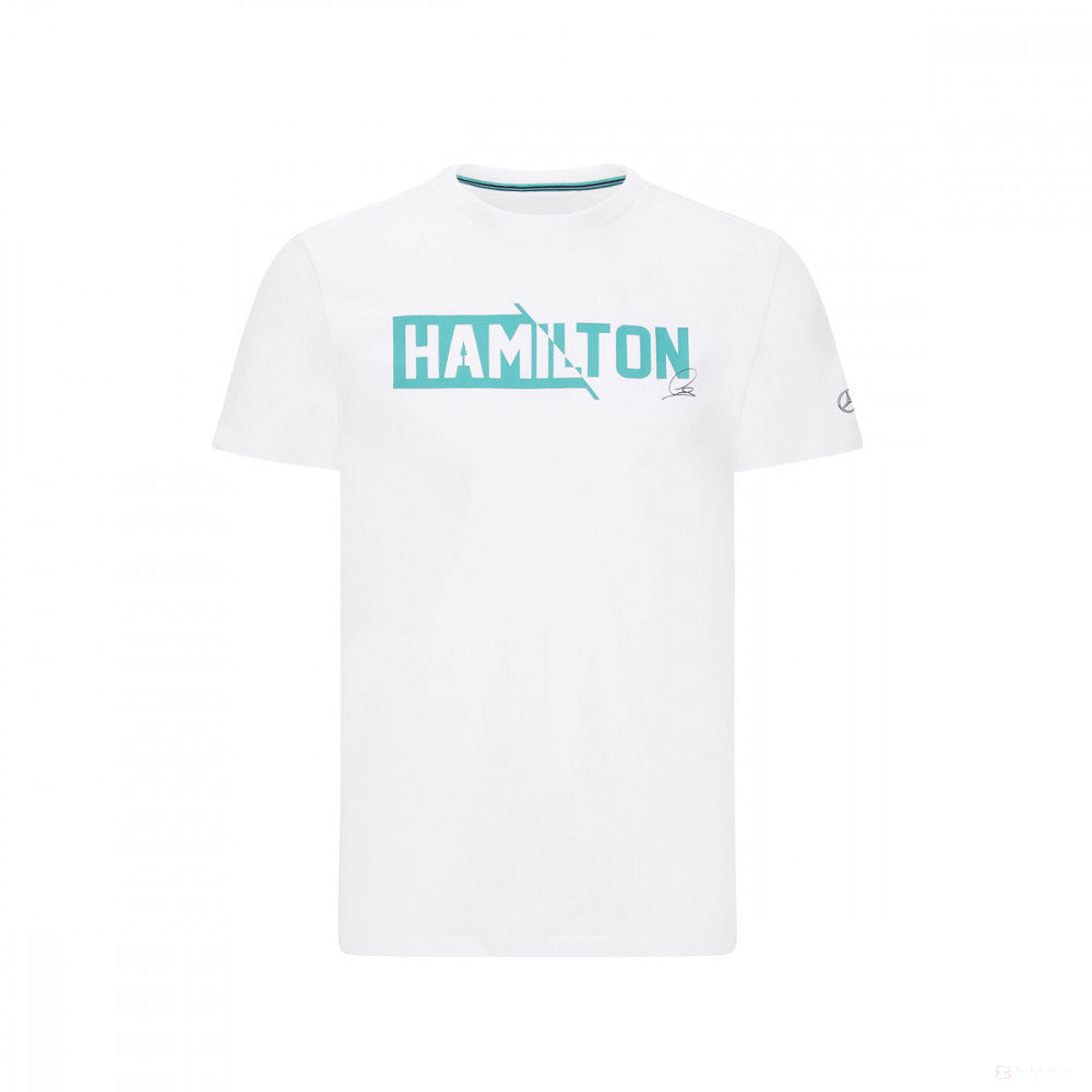 Tričko Mercedes, Lewis Hamilton #44, biele, 2020