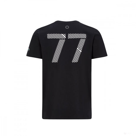 Tričko Mercedes, Valtteri Bottas #77, čierne, 2020