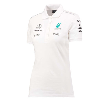 Mercedes Dámske Polo, Team, Biela, 2017 - FansBRANDS®