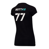 Dámske tričko Mercedes, Bottas Valtteri 77, čierne, 2017 - FansBRANDS®