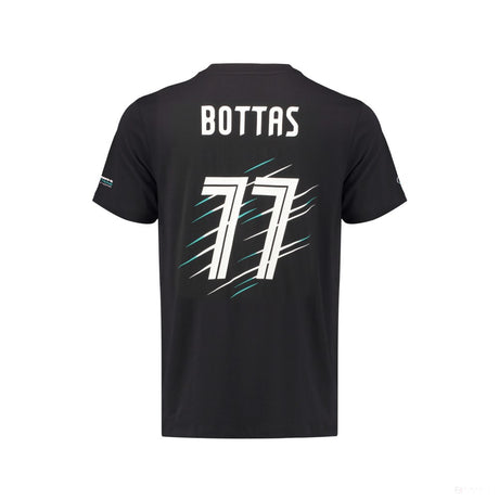 Tričko Mercedes, Bottas Valtteri 77, čierne, 2018 - FansBRANDS®