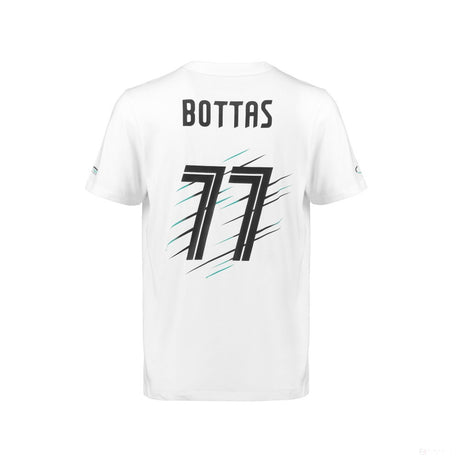 Tričko Mercedes, Bottas Valtteri 77, biele, 2018