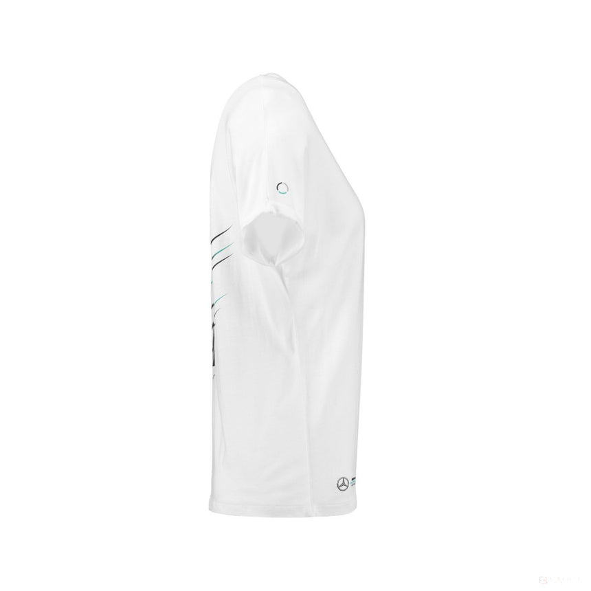 Dámske tričko Mercedes, Bottas Valtteri 77, biele, 2018 - FansBRANDS®