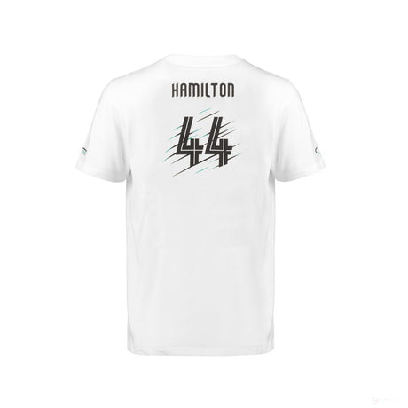 Detské tričko Mercedes, Hamilton, biele, 2018 - FansBRANDS®