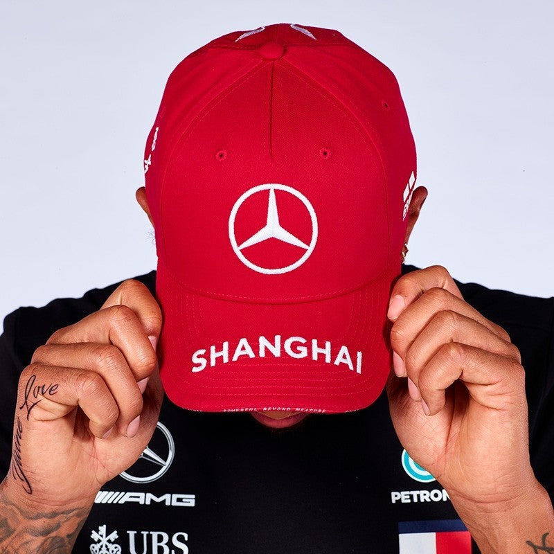 Bejzbalová čiapka Mercedes Kids Hamilton, VC Číny, červená, 2019 - FansBRANDS®