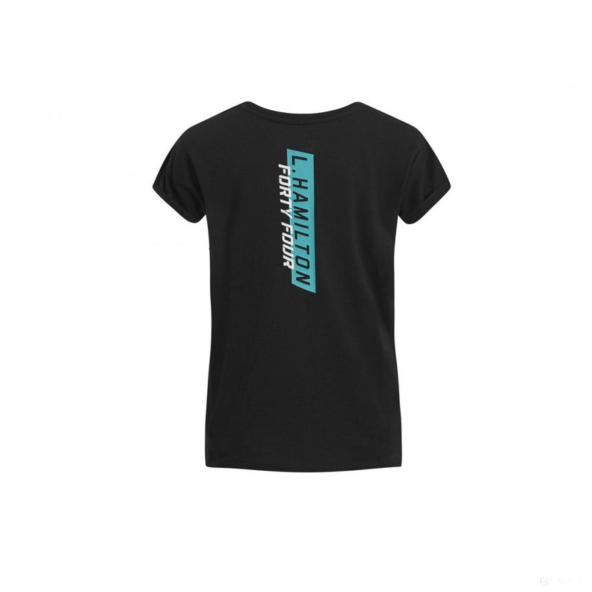Dámske tričko Mercedes, Lewis Hamilton #44, čierne, 2019 - FansBRANDS®