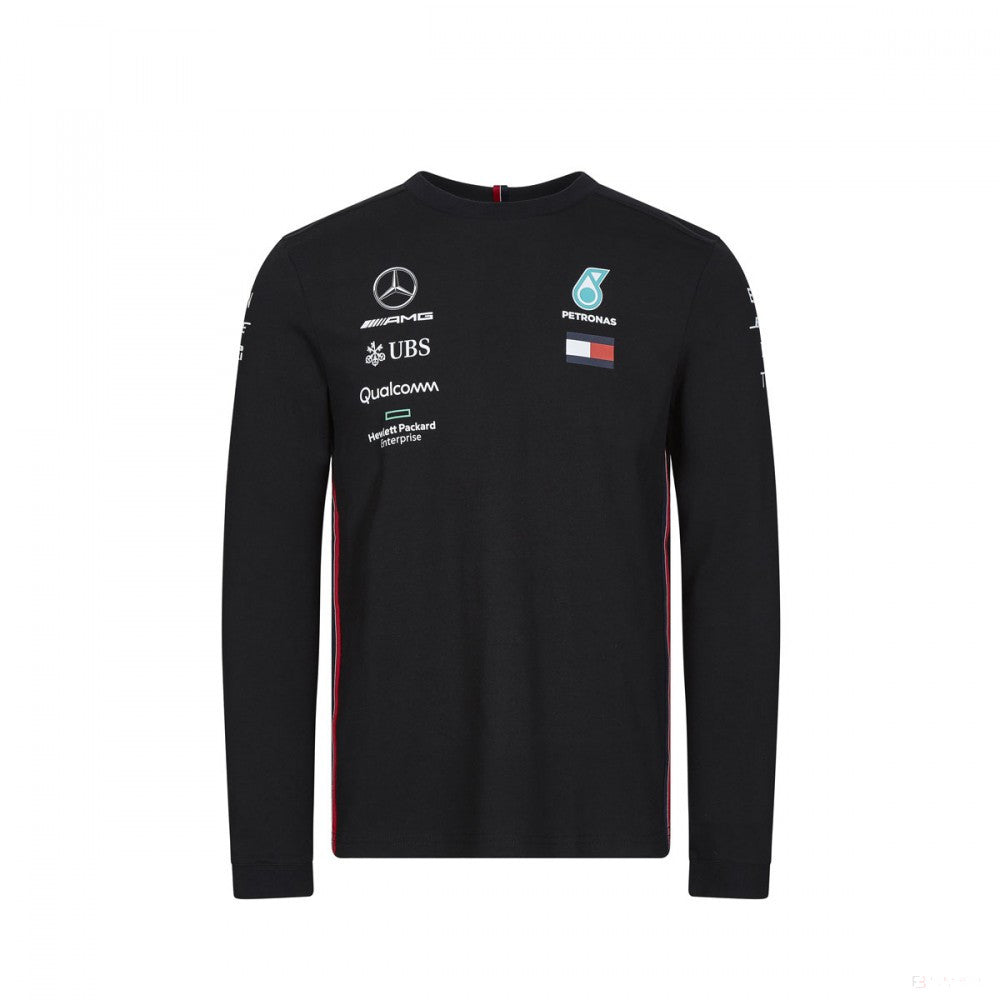 Tričko Mercedes s dlhým rukávom, tím s dlhým rukávom, čierne, 2019