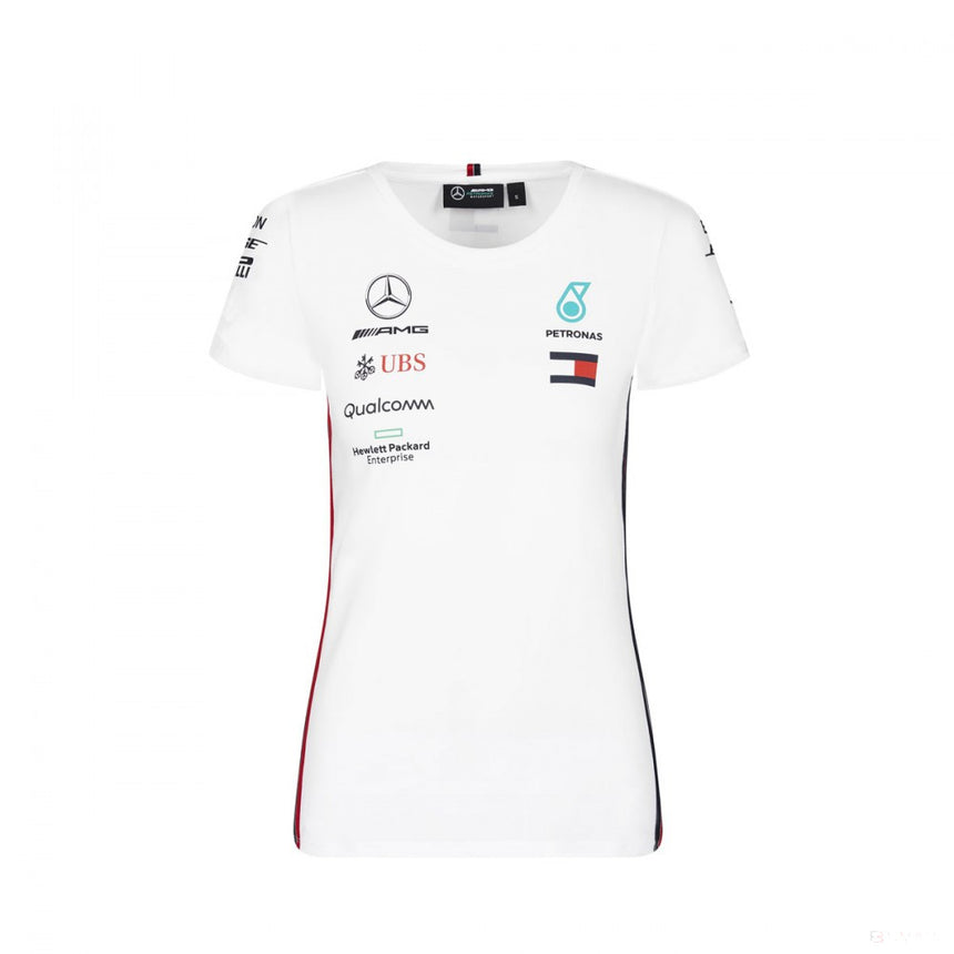 Dámske tričko Mercedes, tím, biele, 2019 - FansBRANDS®